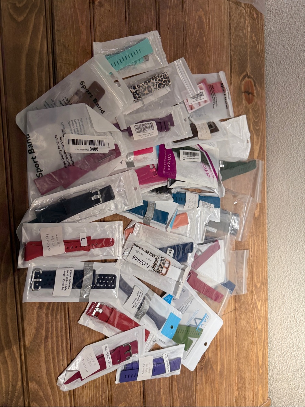 Brand new Fitbit Versa watch bands in various colors and styles